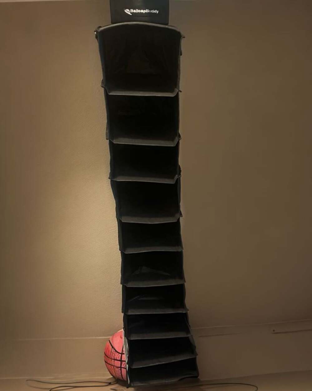 BallcapBuddy 10-Shelf Hanging Shoe Organizer Black